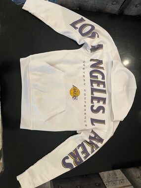 Los Angeles Lakers White Graphic Hoodie